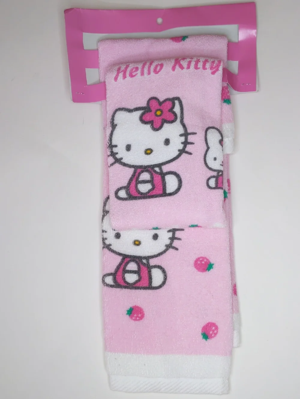 Sanrio Hello Kitty Pink Hand Towel & Wash Cloths Set  + Free Gift